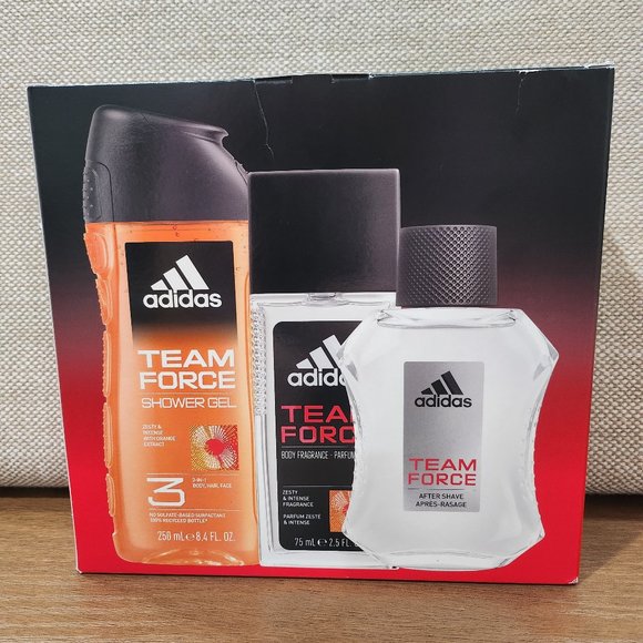 Adidas 3PC Zesty & Intense Fragrance Team Force NEW - Picture 3 of 5